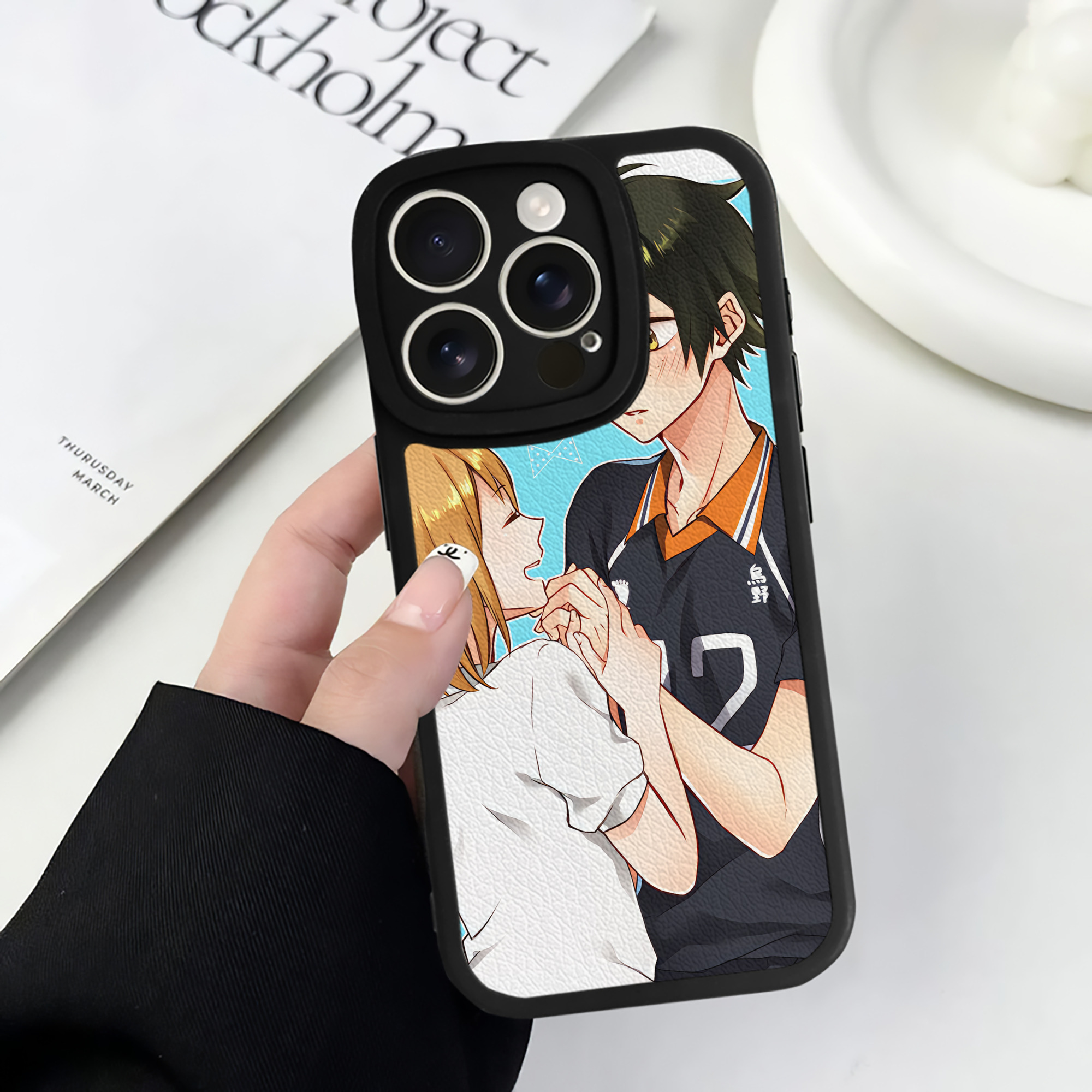 （画像用） ハイキュー!! Haikyu!! 【iPhone 16シリーズ対応】シリコンスマホケース（レザー調） 材質：シリコン